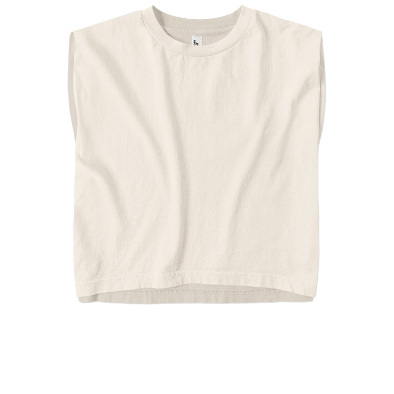 American Apparel Ladies Heavyweight Muscle Tee - Faded Cream
